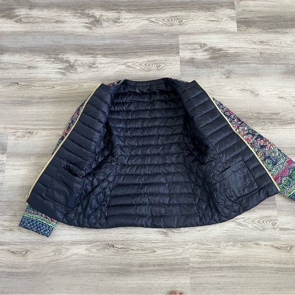 Lilly Pulitzer Jacket 2 in 1 Reversible Bright NAVY Not Too Catty LILAH Size S - Picture 13 of 16